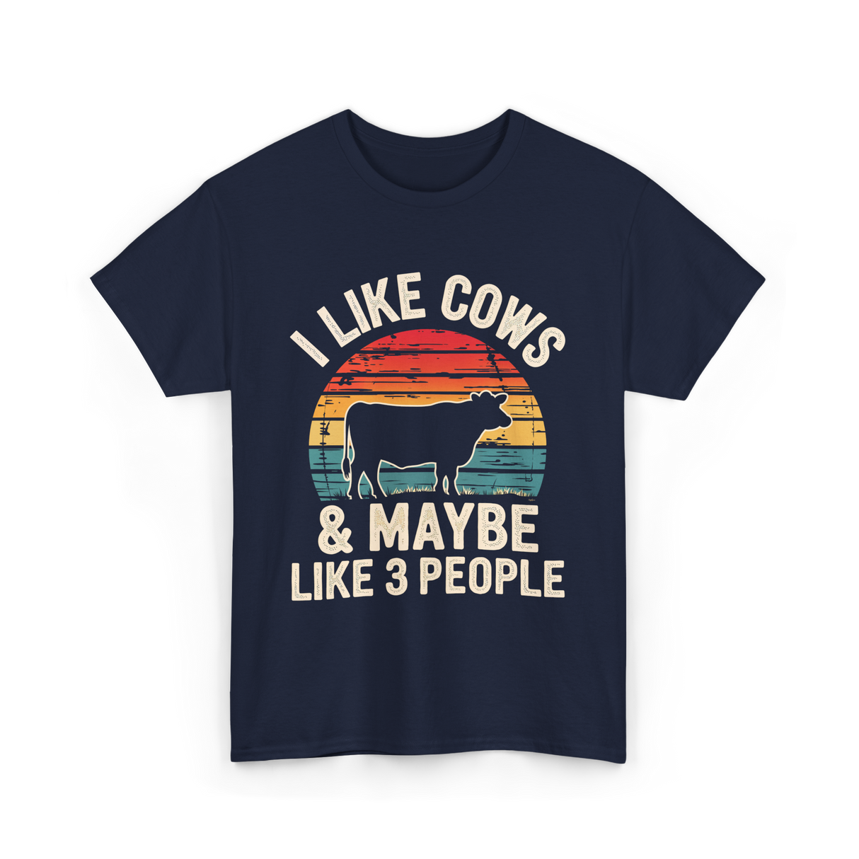 I Like Cows Farm Cow T-Shirt - Navy