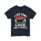 I Like Cows Farm Cow T-Shirt - Navy