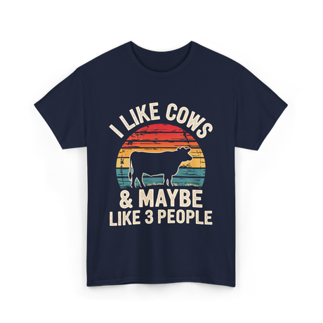 I Like Cows Farm Cow T-Shirt - Navy