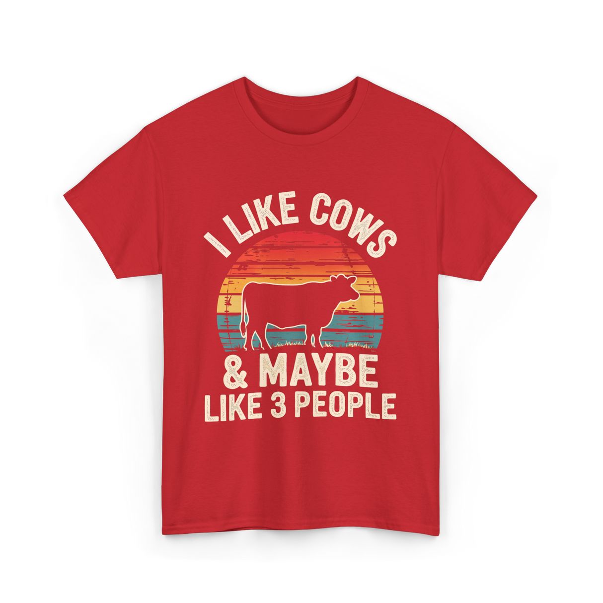 I Like Cows Farm Cow T-Shirt - Red