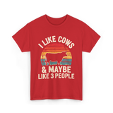 I Like Cows Farm Cow T-Shirt - Red