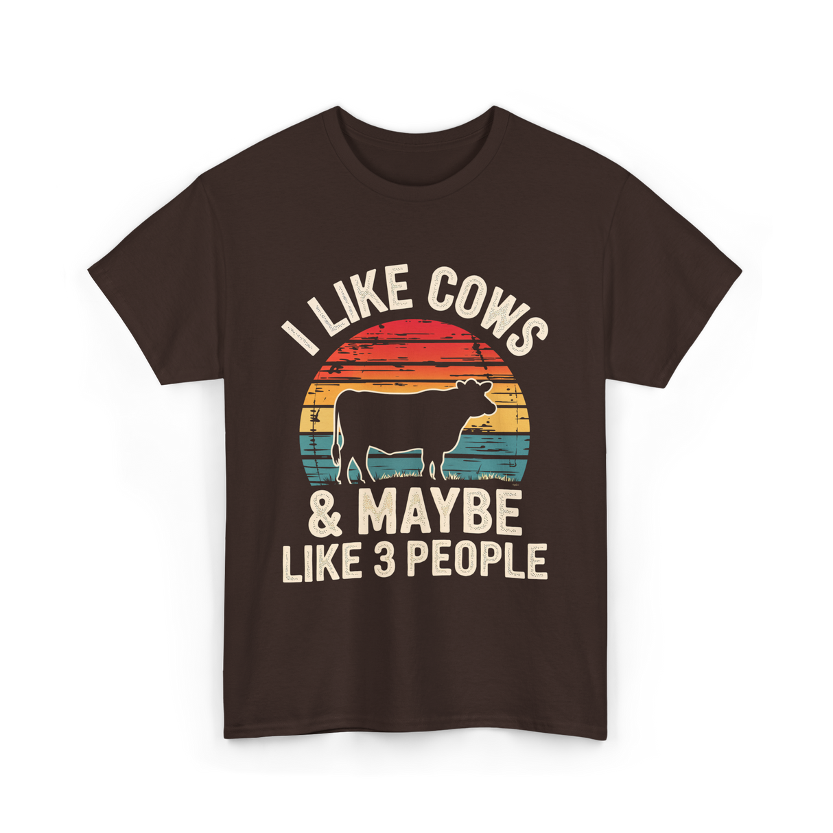 I Like Cows Farm Cow T-Shirt - Dark Chocolate