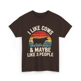 I Like Cows Farm Cow T-Shirt - Dark Chocolate