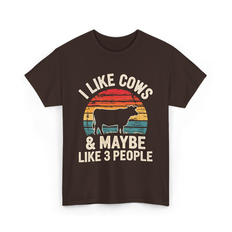 I Like Cows Farm Cow T-Shirt - Dark Chocolate