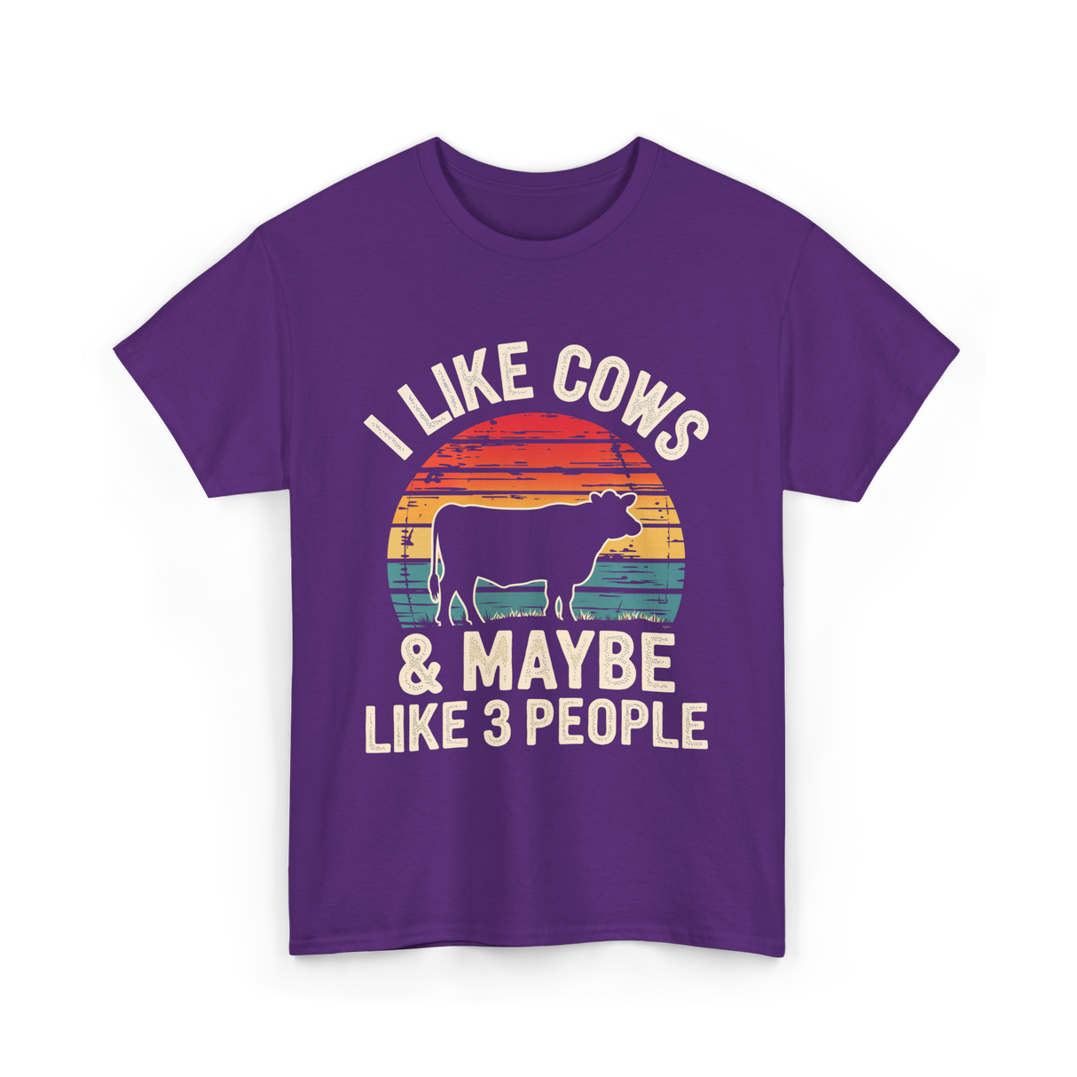 I Like Cows Farm Cow T-Shirt - Purple