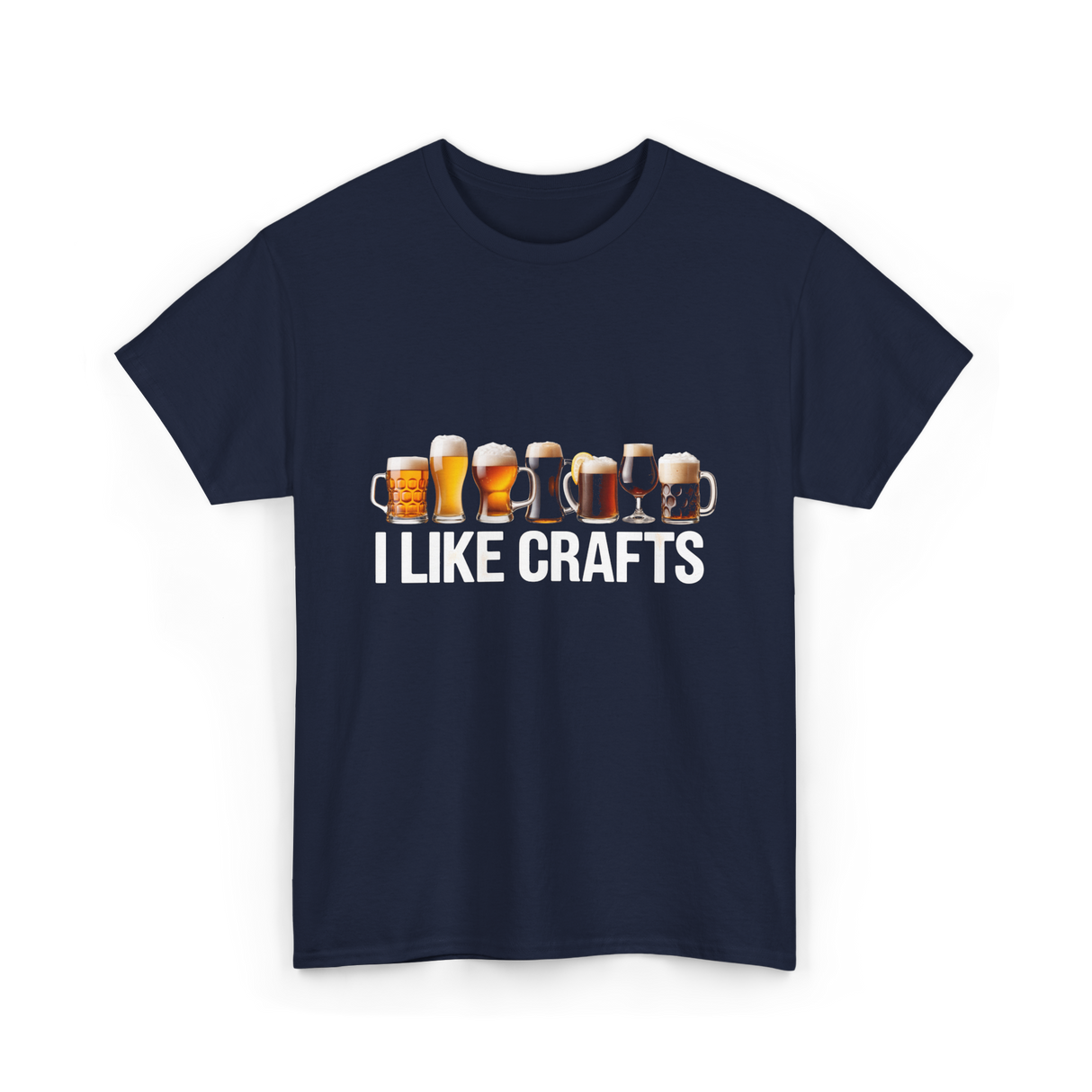 I Like Crafts Craft Beer T-Shirt - Navy