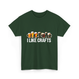 I Like Crafts Craft Beer T-Shirt - Forest Green