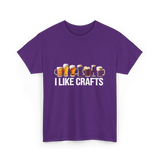 I Like Crafts Craft Beer T-Shirt - Purple