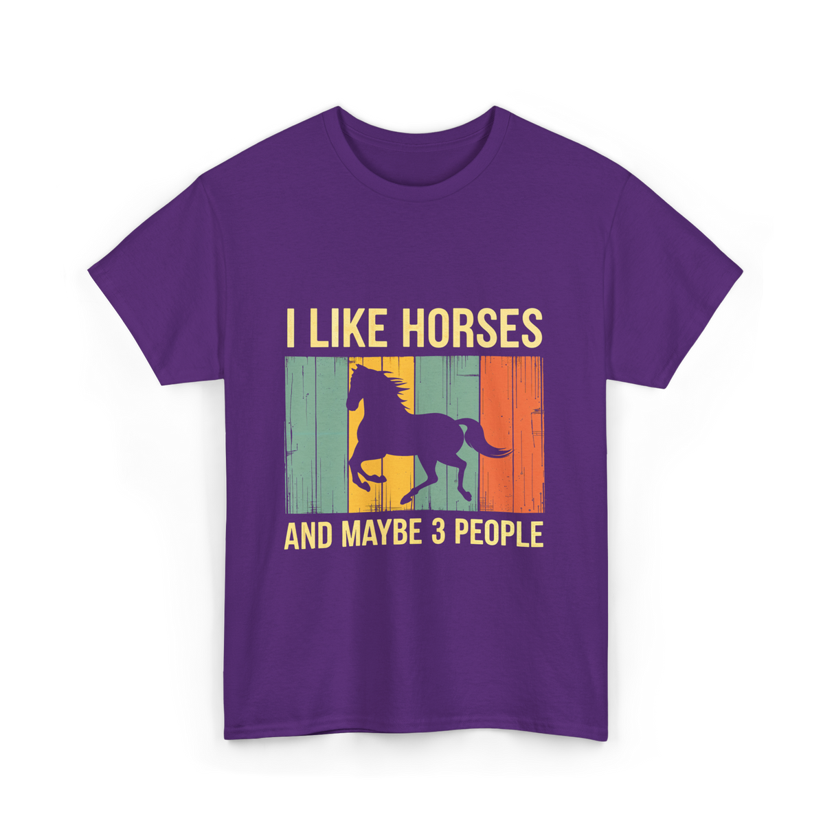 I Like Horses Horse Lover T-Shirt - Purple