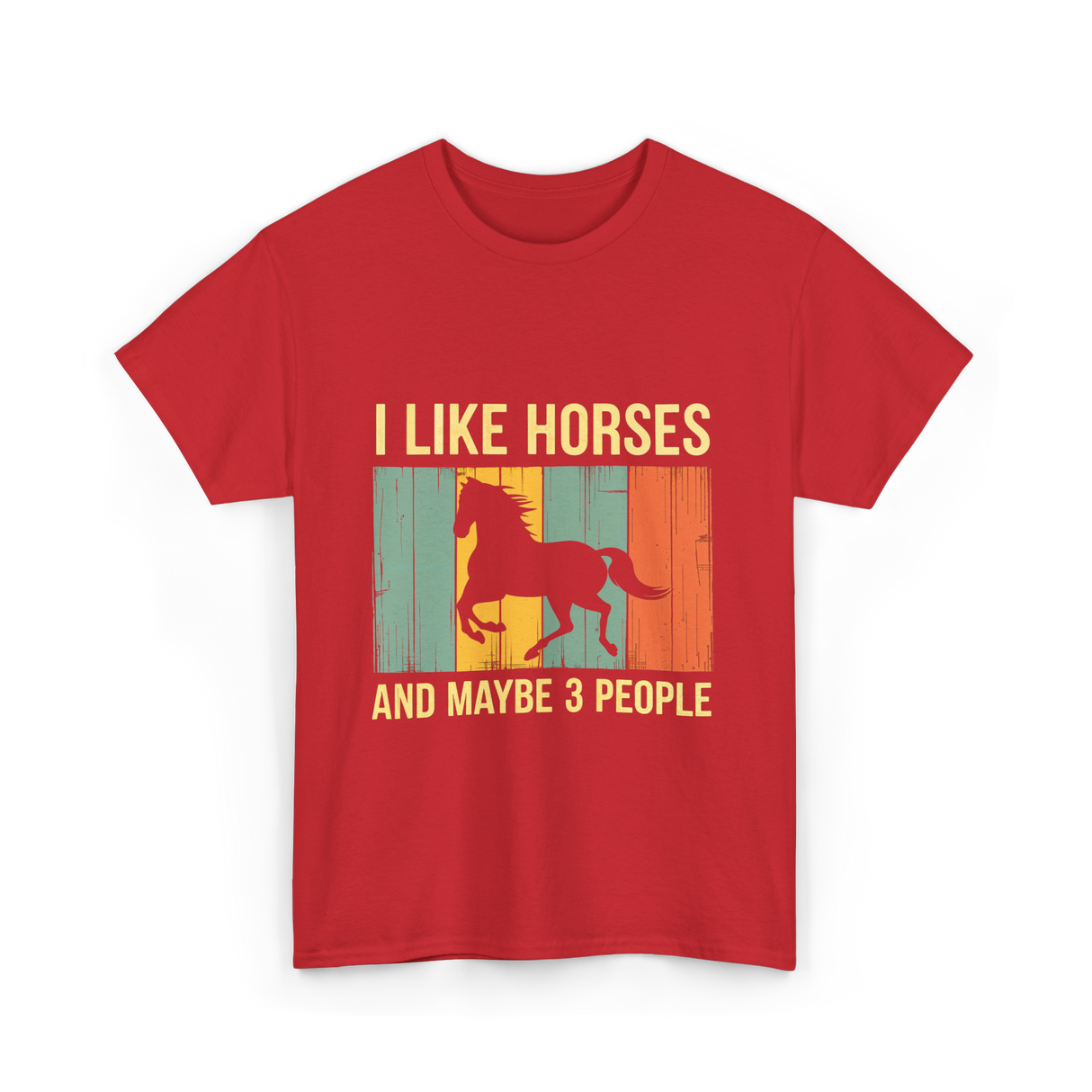 I Like Horses Horse Lover T-Shirt - Red