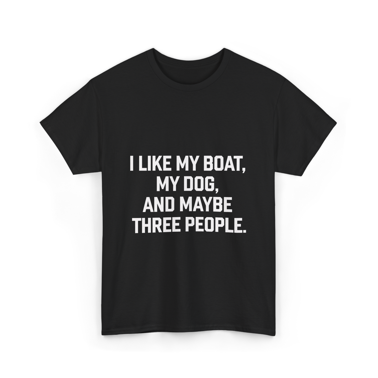 I Like My Boat Boating T-Shirt - Black