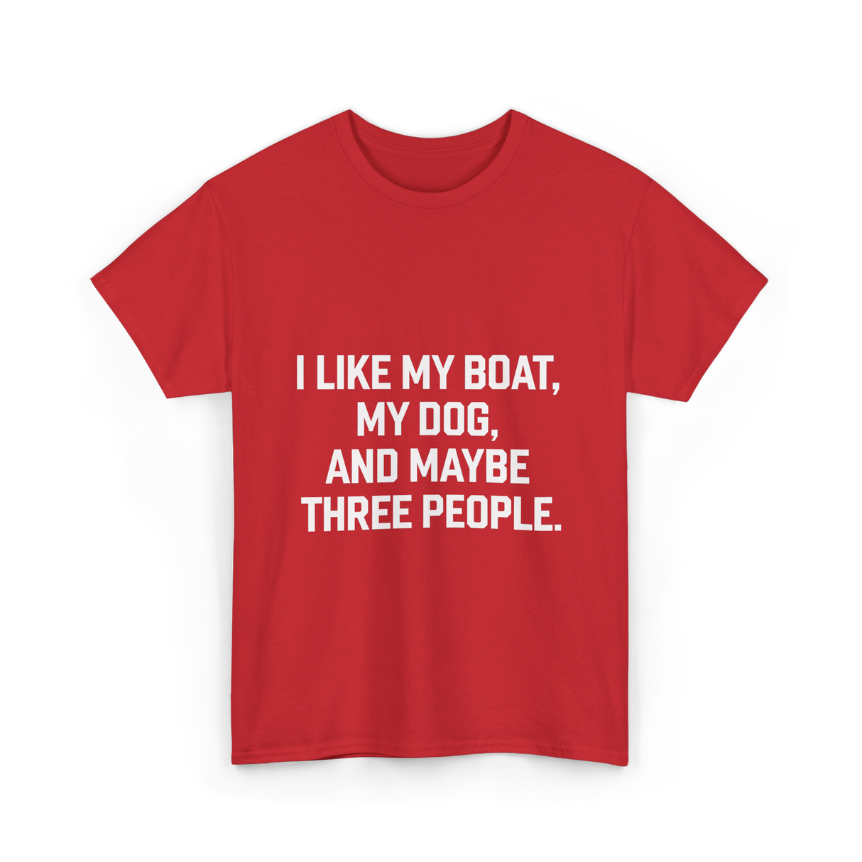 I Like My Boat Boating T-Shirt - Red