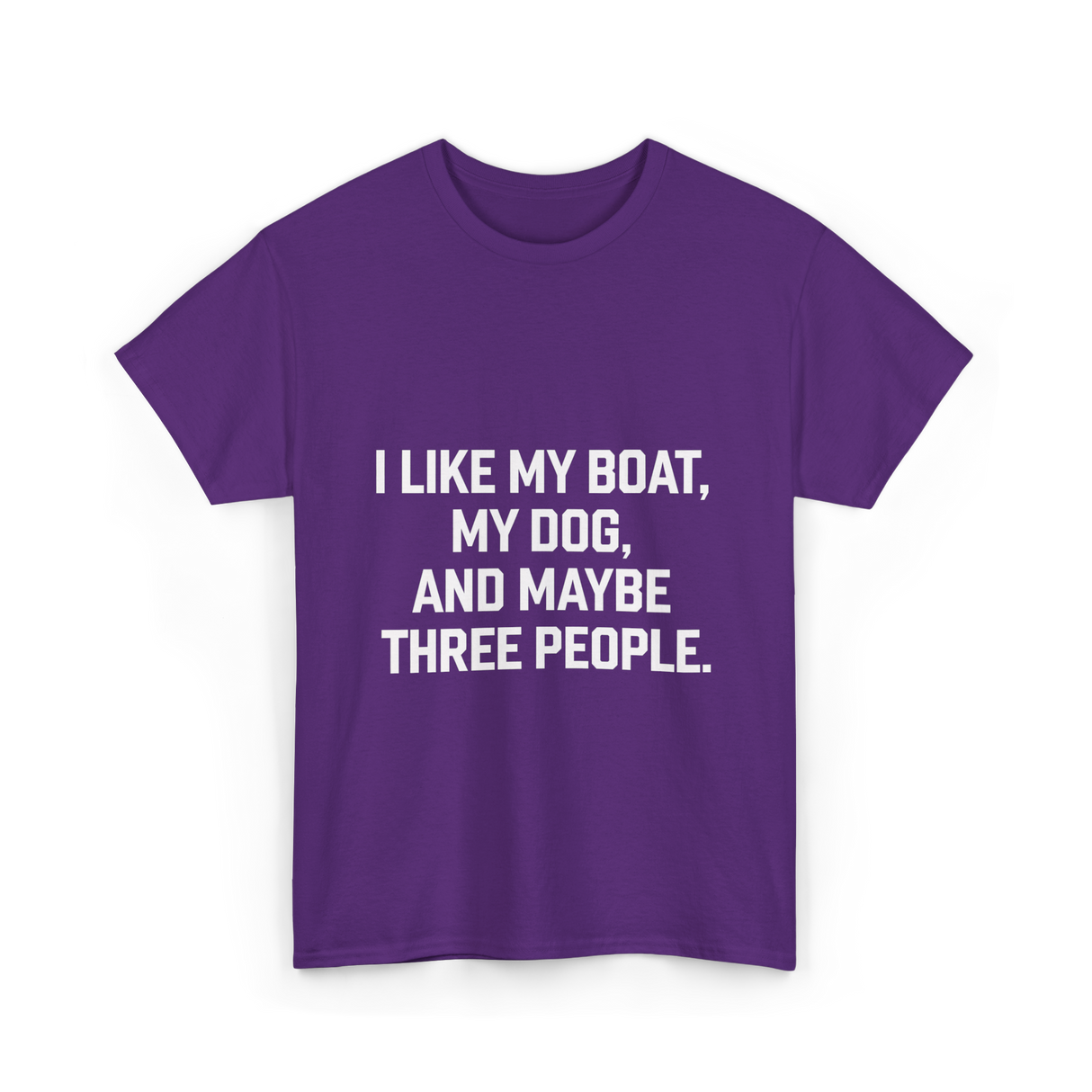 I Like My Boat Boating T-Shirt - Purple