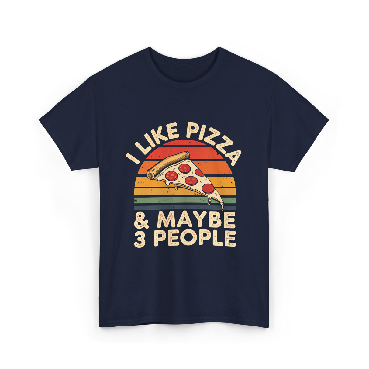 I Like Pizza T-Shirt - Navy