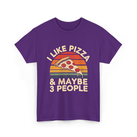 I Like Pizza T-Shirt - Purple