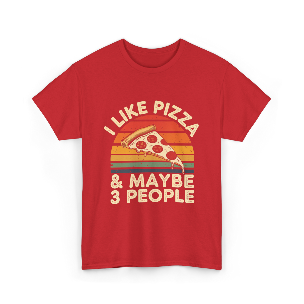 I Like Pizza T-Shirt - Red