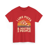 I Like Pizza T-Shirt - Red