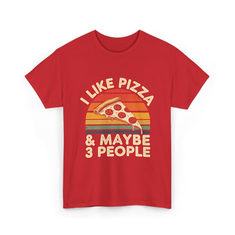 I Like Pizza T-Shirt - Red