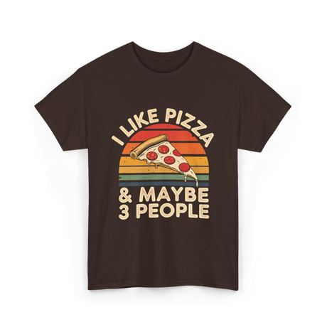 I Like Pizza T-Shirt - Dark Chocolate