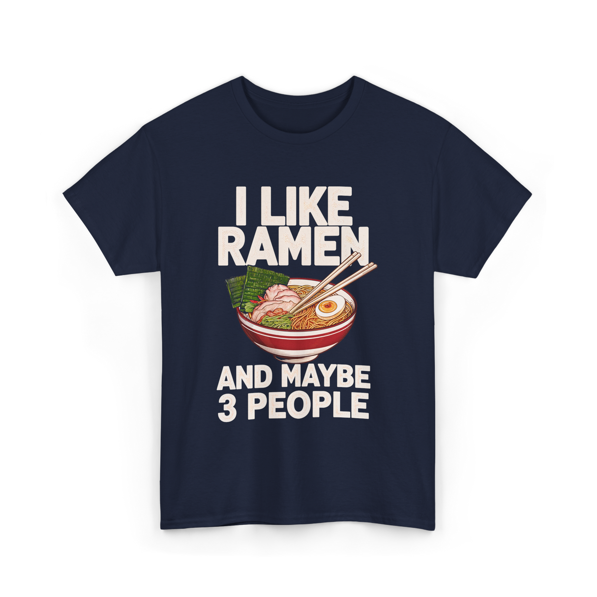 I Like Ramen Ramen Bowl T-Shirt - Navy