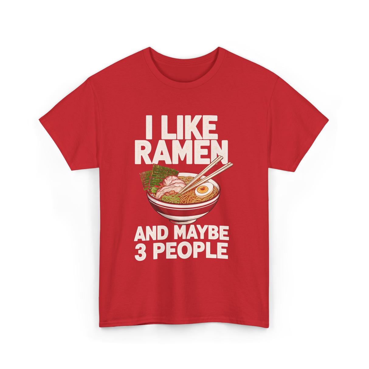 I Like Ramen Ramen Bowl T-Shirt - Red