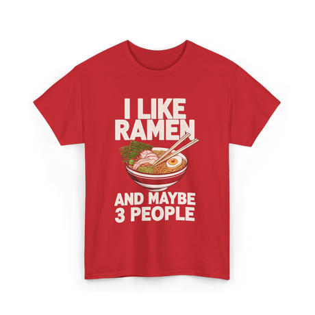 I Like Ramen Ramen Bowl T-Shirt - Red