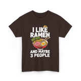 I Like Ramen Ramen Noodles T-Shirt - Dark Chocolate