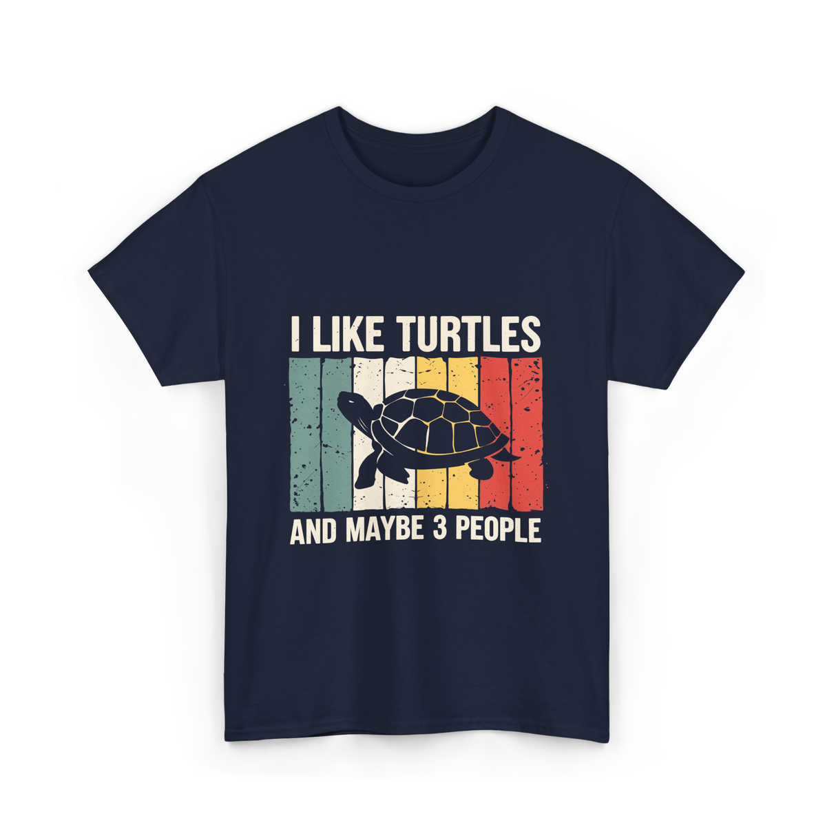 I Like Turtles Turtle Lover T-Shirt - Navy