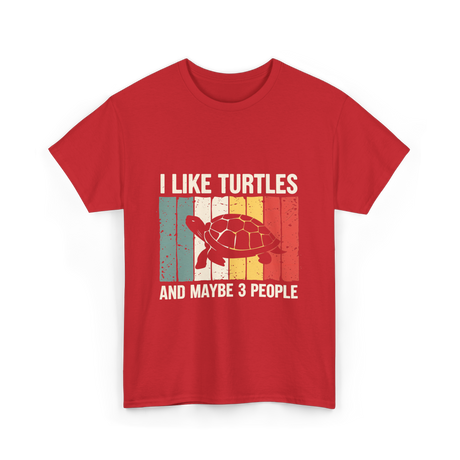 I Like Turtles Turtle Lover T-Shirt - Red