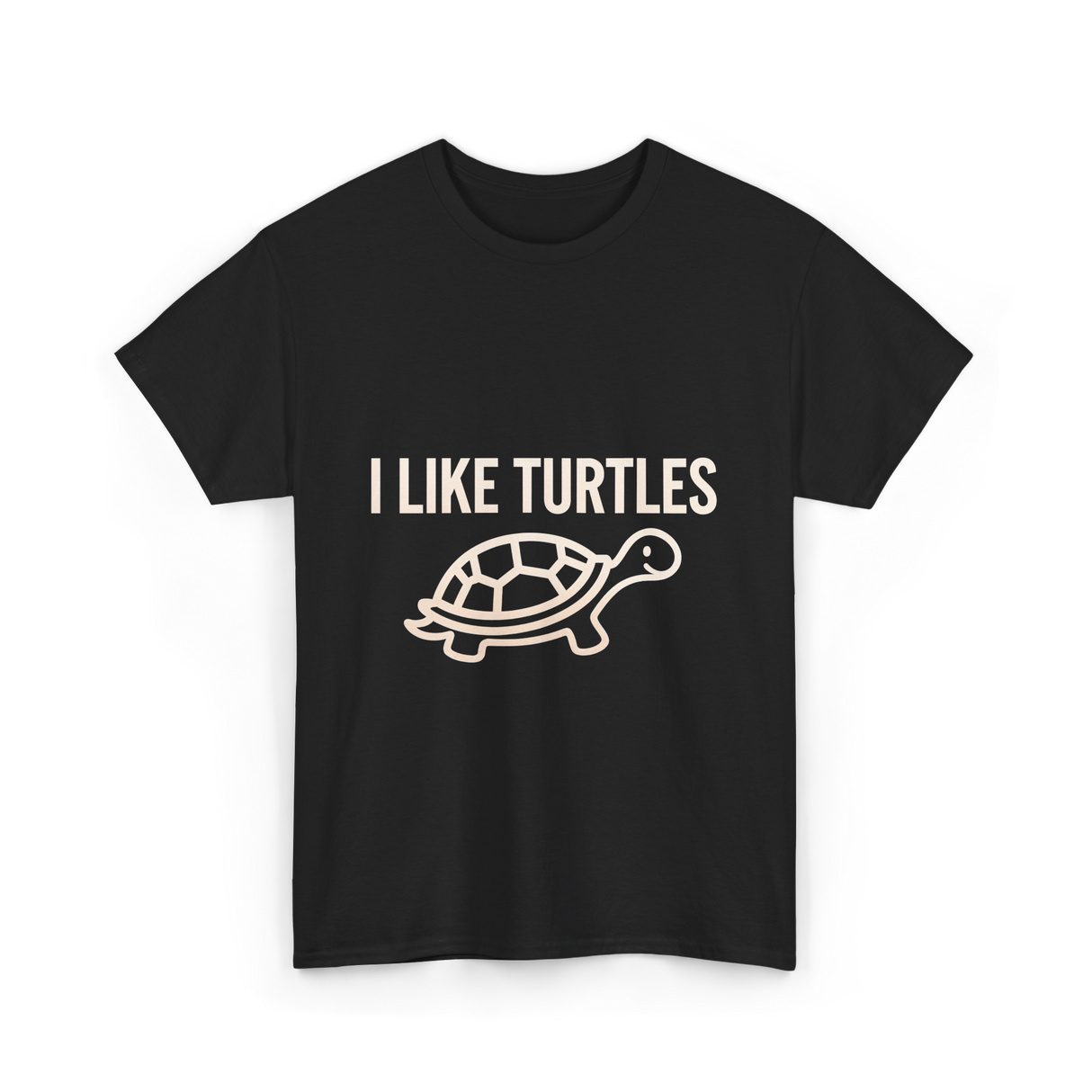 I Like Turtles Turtle T-Shirt - Black