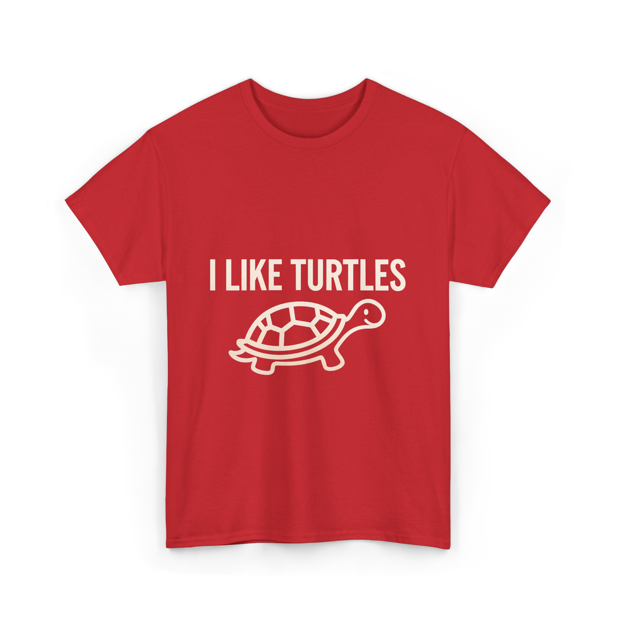 I Like Turtles Turtle T-Shirt - Red