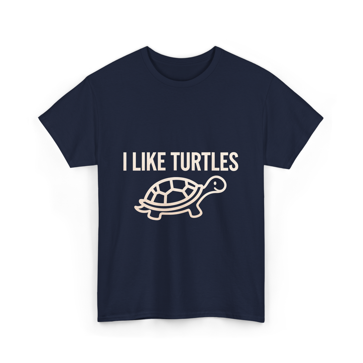 I Like Turtles Turtle T-Shirt - Navy