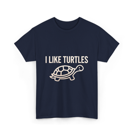 I Like Turtles Turtle T-Shirt - Navy