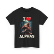 I Love Alphas Alpha Werewolf T-Shirt - Black