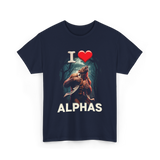 I Love Alphas Alpha Werewolf T-Shirt - Navy