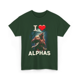 I Love Alphas Alpha Werewolf T-Shirt - Forest Green