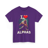 I Love Alphas Alpha Werewolf T-Shirt - Purple