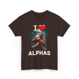 I Love Alphas Alpha Werewolf T-Shirt - Dark Chocolate