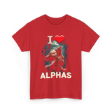 I Love Alphas Alpha Werewolf T-Shirt - Red