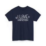 I Love Animation Animation Animator T-Shirt - Navy