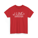 I Love Animation Animation Animator T-Shirt - Red