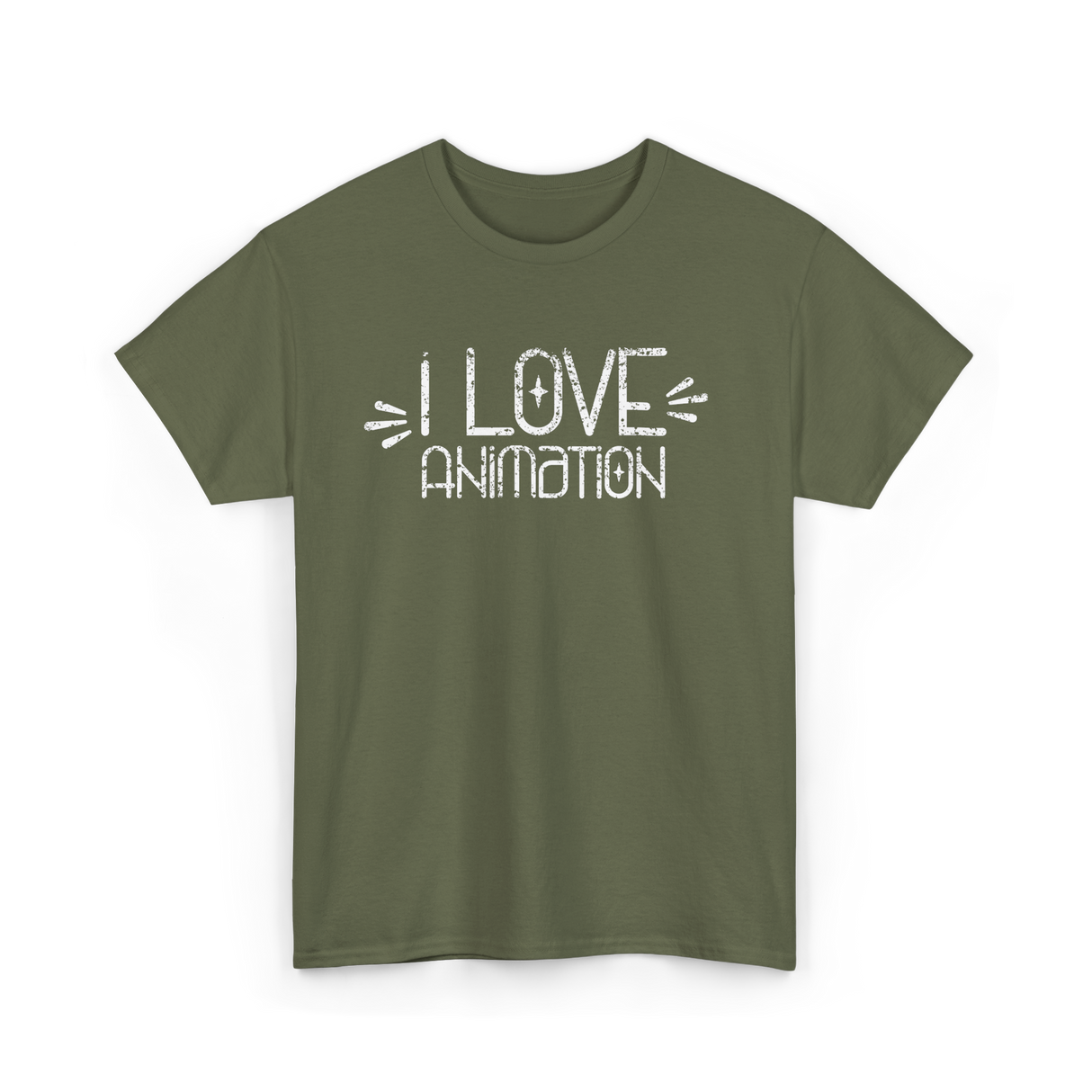 I Love Animation Animation Animator T-Shirt - Military Green