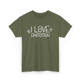 I Love Animation Animation Animator T-Shirt - Military Green