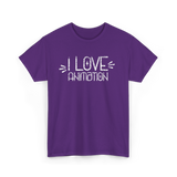 I Love Animation Animation Animator T-Shirt - Purple