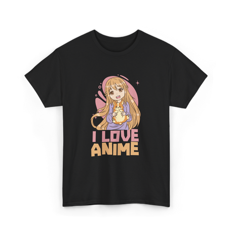 I Love Anime Anime Lover T-Shirt - Black