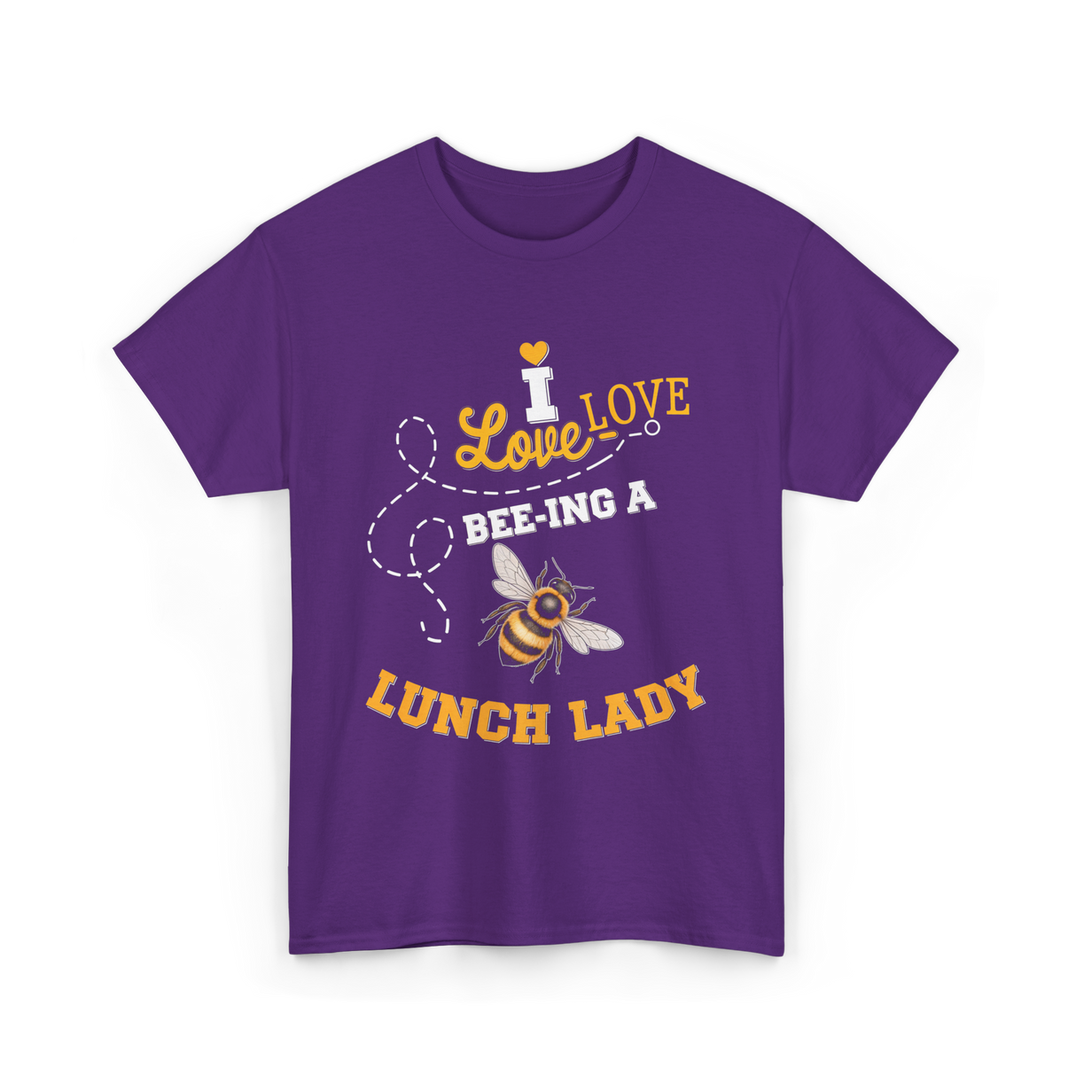 I Love Bee-ing Lunch Lady Bee T-Shirt - Purple