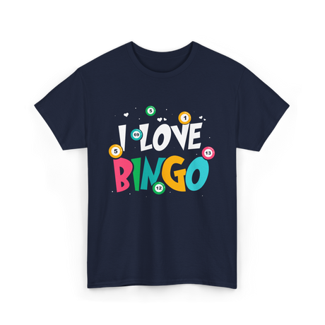 I Love Bingo Bingo Player T-Shirt - Navy