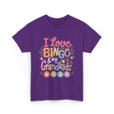 I Love Bingo Grandkids Bingo T-Shirt - Purple