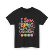 I Love Bingo Grandkids Bingo T-Shirt - Black