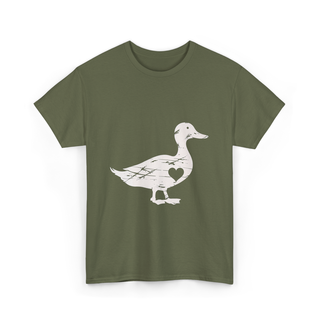 I Love Ducks Duck Lover T-Shirt - Military Green